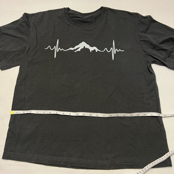 Mountain/Pulse/Outdoor Graphic/Vinyl T-Shirt Shirt Sleeve Dark Gray XL - Picture 5 of 8